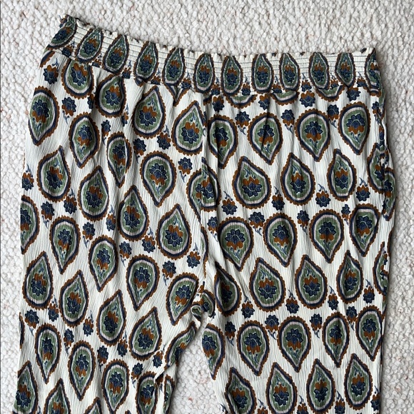 Lucy & Yak Jody Wide Leg Trousers Ecovero Gauze Jagger Floral Paisley XL 16-18 - Picture 6 of 8